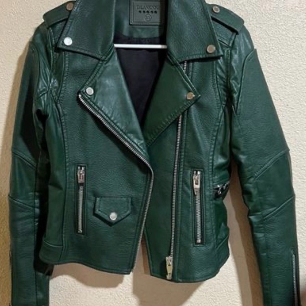 Blank NYC Green Vegan Leather Jacket  size S